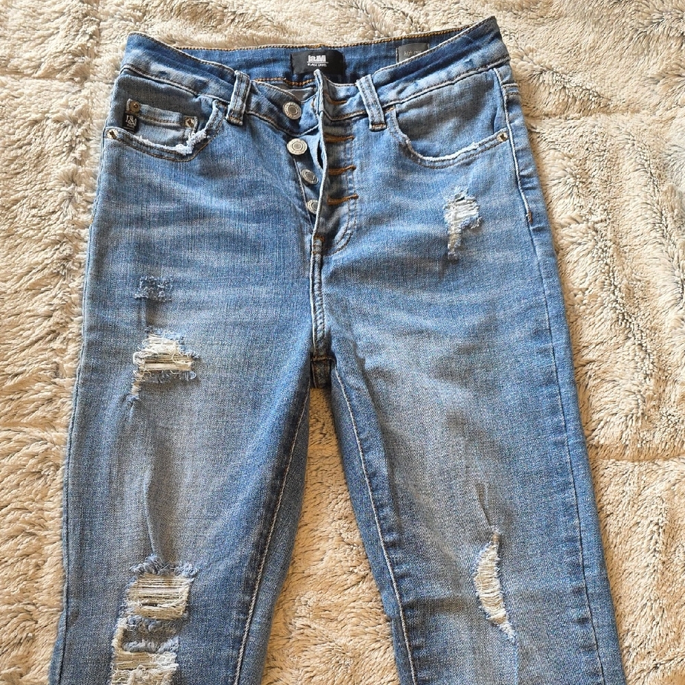 Black Label Light Blue Distressed Skinny Jeans